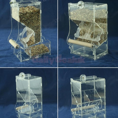 Clear Acrylic Pet Parrot Bird Auto Tidy ...