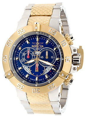 Pre-owned Invicta Swiss Made  80507 Subaqua Chronograph Two-tone Stainless Steel Mens Watch In Tan