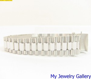 ... LADIES 18K WHITE GOLD BRACELET BAND STRAP FOR ROLEX PRESIDENT WATCH
