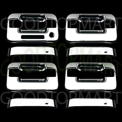 FOR FORD F-150/FORD SVT RAPTOR 04-14 CHROME 4 DOORS HANDLES COVERS W/OUT KEY PAD