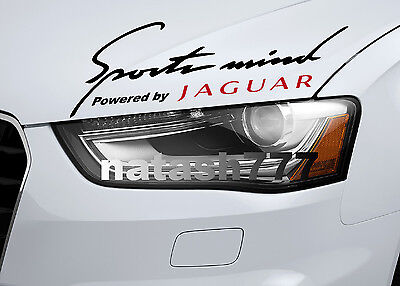 Sports mind Powered by JAGUAR X S Tipe Racing Decal sticker emblem BLACK/RED