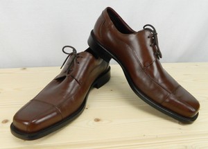 Mens-JOHNSTON-Murphy-Brn-NAPPA-Leather-OXFORD-Size-10-5-M-CAP-Toe ...