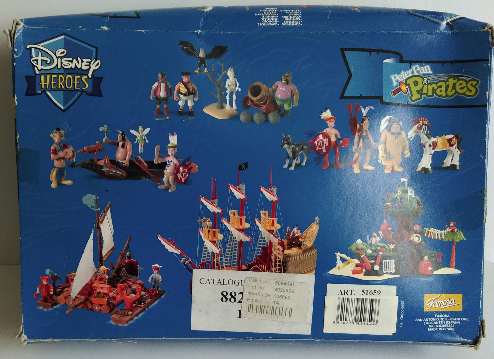 Rare Disney Heroes Famosa Peter Pan Pirates figures toys play set | eBay