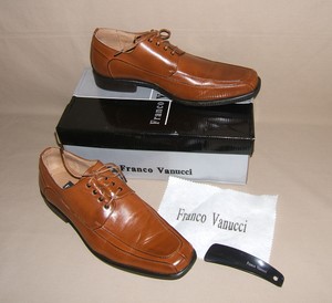 ... USED-Franco-Vanucci-Mens-Size-10-Medicci-3-Dress-Shoes-Tan-Light-Brown