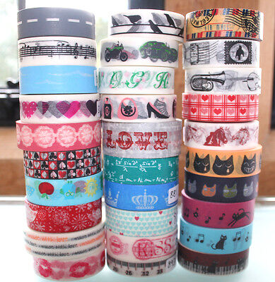 Washi Tape 15mm x 10+m Roll Decorative Sticky Paper Masking Tape Adhesive Gift