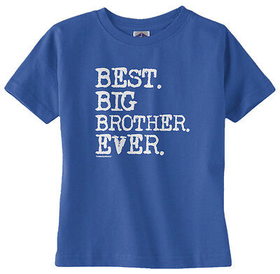 Threadrock Baby Boys Best Big Brother Ever Infant T-shirt Sibling Slogan (Best Big Brother Ever T Shirt)