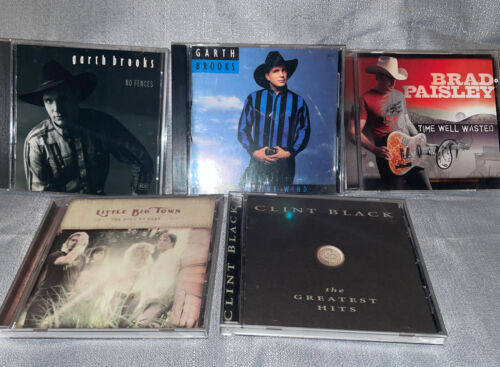 Country Music Mix Lot 5 CDs: Garth Brooks, Brad Paisley, Clint Black, Little Big