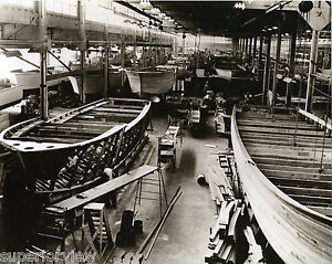  -Factory-Algonac-MI-Wooden-Boats-Boat-Building-1940-Wood-Boats-GREAT