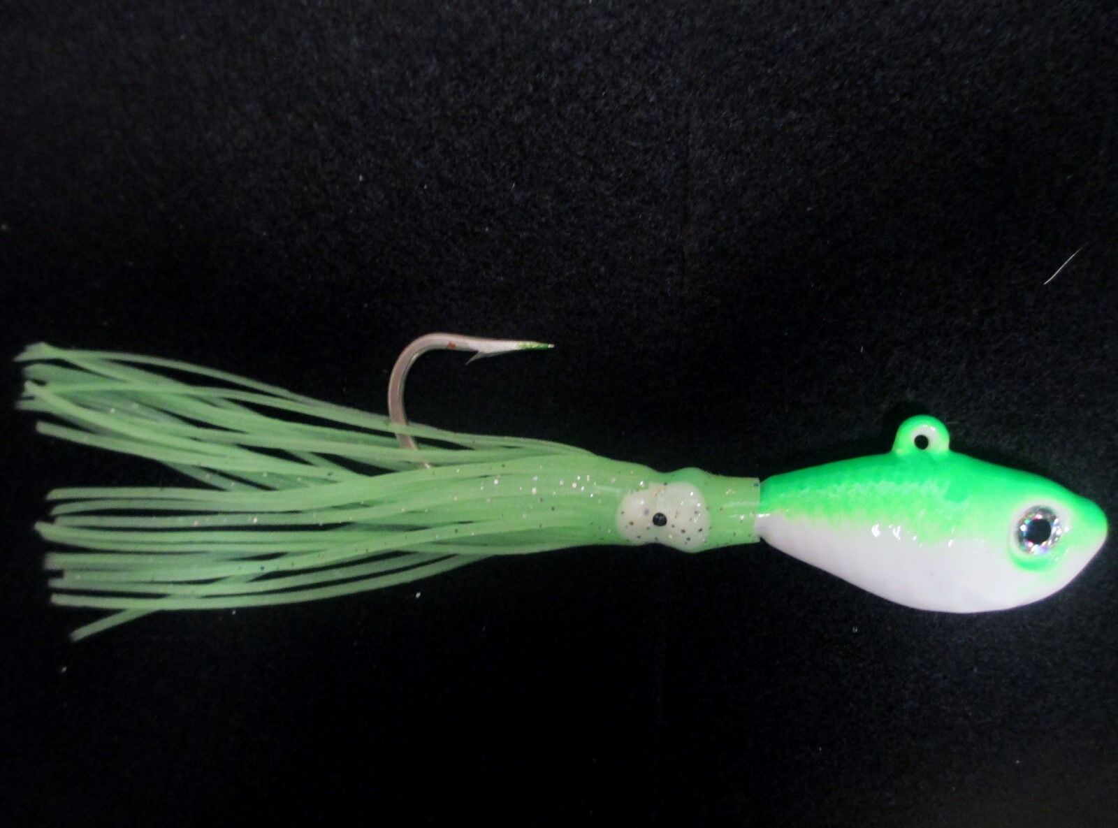 Head Color:Green/Green Full Body Glow Skirt:2oz to 8oz Man Cave saltwater Bucktail Jigs Lure 10 color 5 Pack