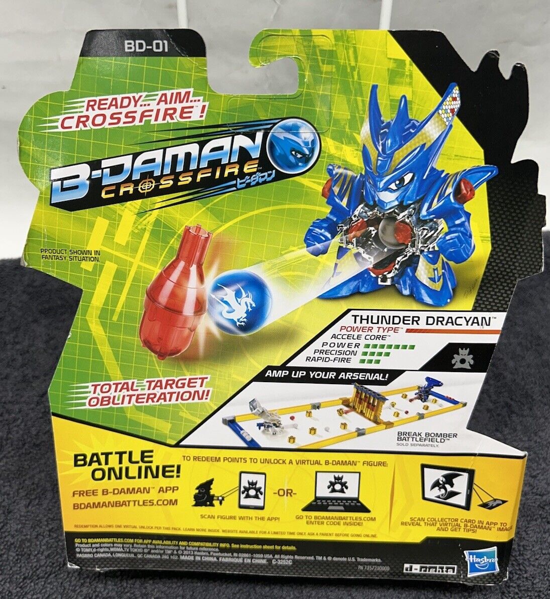 Hasbro B-Daman Crossfire Thunder Dracyan 2013 Action Figure