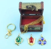 The Legend of Zelda: Phantom Hourglass keychain Necklace cosplay set 3pcs+BOX