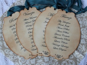 TABLE-PLAN-TAGS-LABELS-Vintage-Style-Wedding-Beautiful-Design-Handmade 