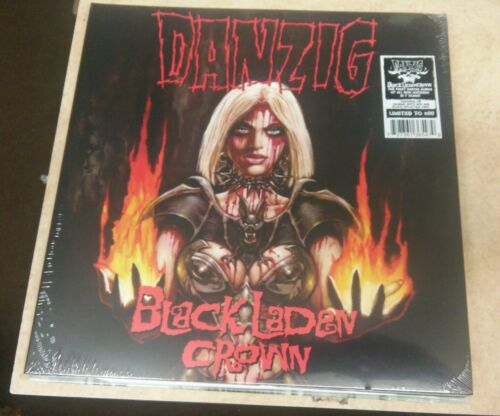 Danzig Black Laden Crown Orange w/Red & Black Splatter colored vinyl Sealed