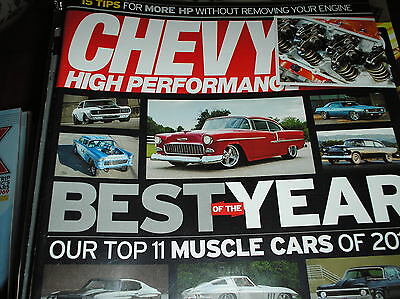 CHEVY HIGH PERFORMANCE magazine feb. 2016 BEST OF YEAR -11 TOP MUSCLE CARS  