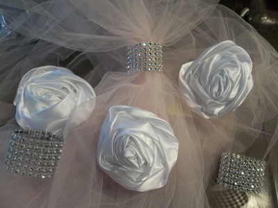 10 Napkin Rings Silver Wedding Party Holder ...