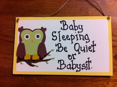 baby sleeping Doorknob Hanger monkey brown country cuties crafts