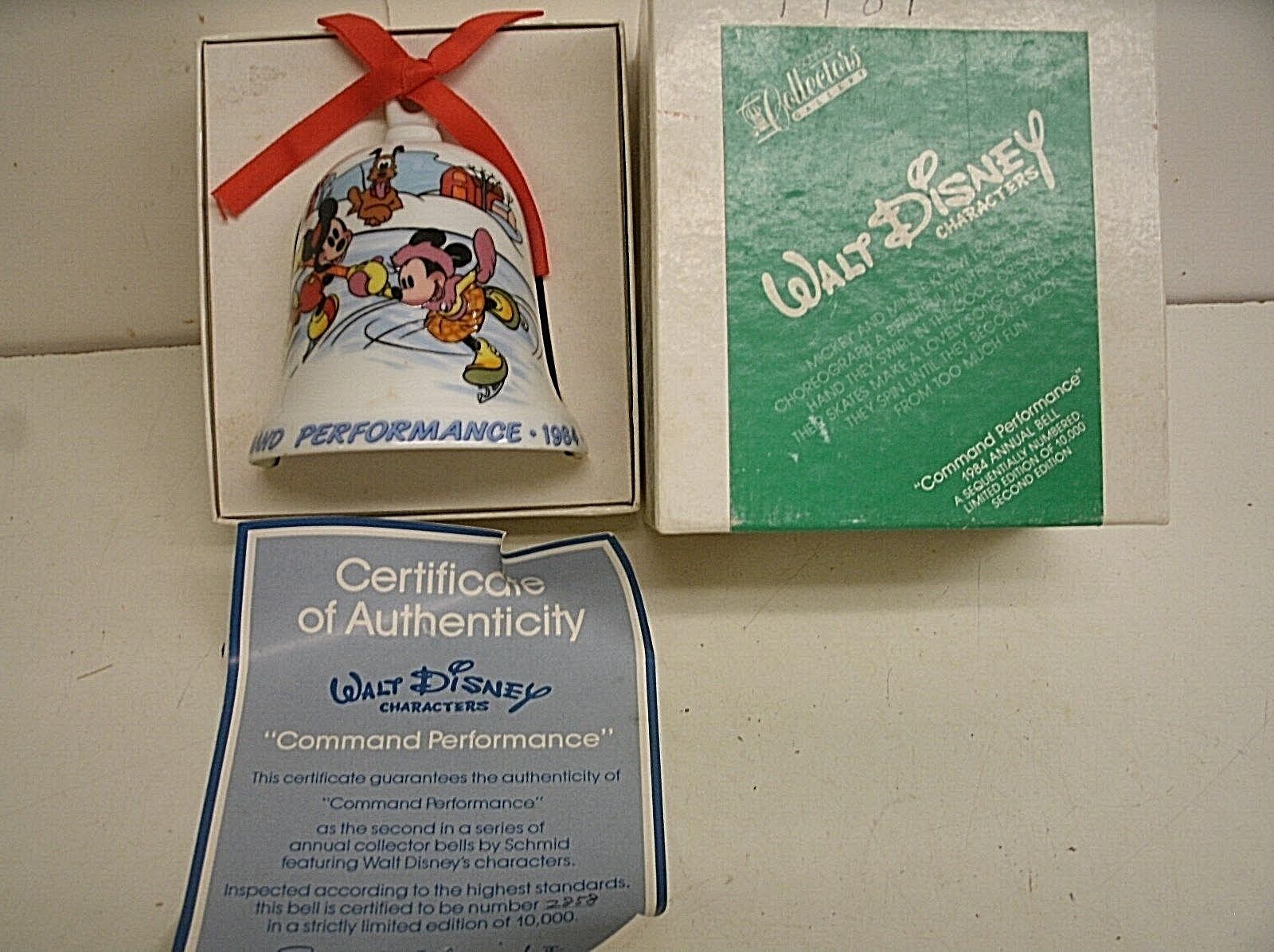 Vtg Walt Disney 1984 Annual Christmas Bell Limited Ed. 2858/10000 - By Schmid