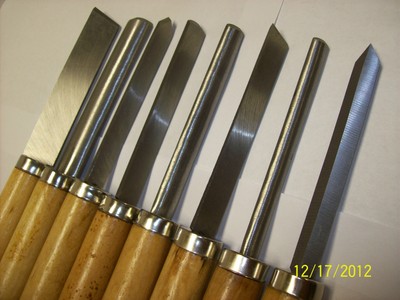 8 pc.PROFESSIONNAL WOOD TURNING CHISELS HIGH GRADE ...