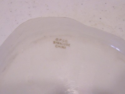 O. P. Co. Syracuse China - Yellow Flowers - Oval Platter