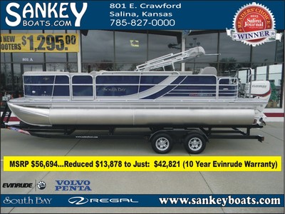 2016 South Bay 522 FCR (2.75) Evinrude E150 DSL, GPS, Indirect Lighting, NEW!!!