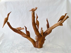 Vintage Carved Wood Birds | eBay