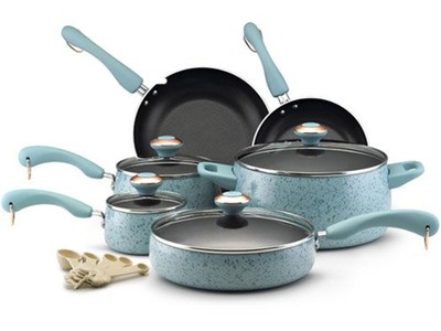 paula deen signature porcelain nonstick 15 piece cookware set robin s 