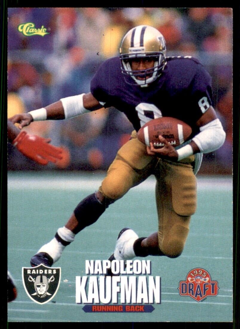 1995 Classic NFL Rookies Napoleon Kaufman Los Angeles Raiders #18