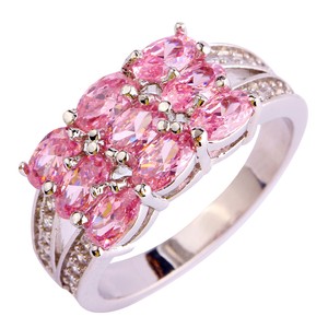 Men-Womens-Wedding-Pink-White-Topaz-Gems-Silver-Jewelry-Ring-Size-7-8 ...