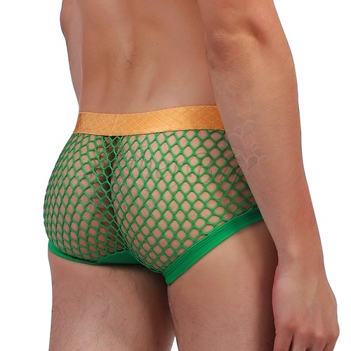 Cool Summer Mens Sexy Openwork Mesh Bikini Briefs Shorts Pants