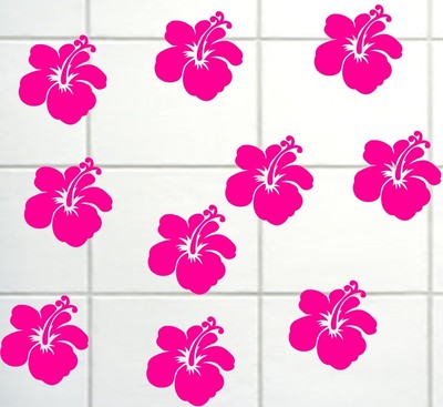 HIBISKUS BLUMEN Bad FLIESENAUFKLEBER Fensterbilder Spiegel ...