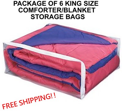 6 KING SIZE COMFORTER STORAGE BAGS  ...