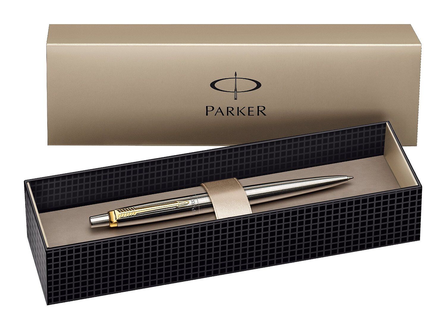 Parker Jotter Ball Pen Steel GT Gold Clip Black Blue ink With//Without Gift Box