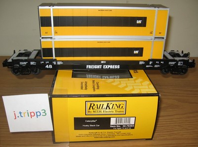 MTH 30-76483 CATERPILLAR CAT HUSKY STACK O GAUGE TRAIN CAR INTERMODAL 