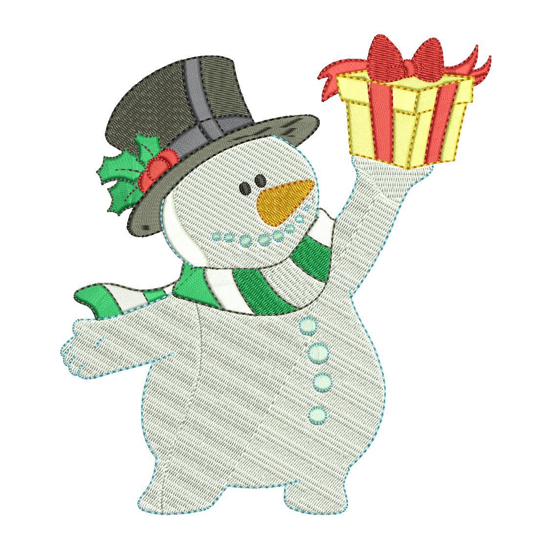 Christmas time snowman  10 machine embroidery designs  3 sizes