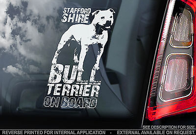 Staffie - Dog Car Sticker - Staffordshire ...