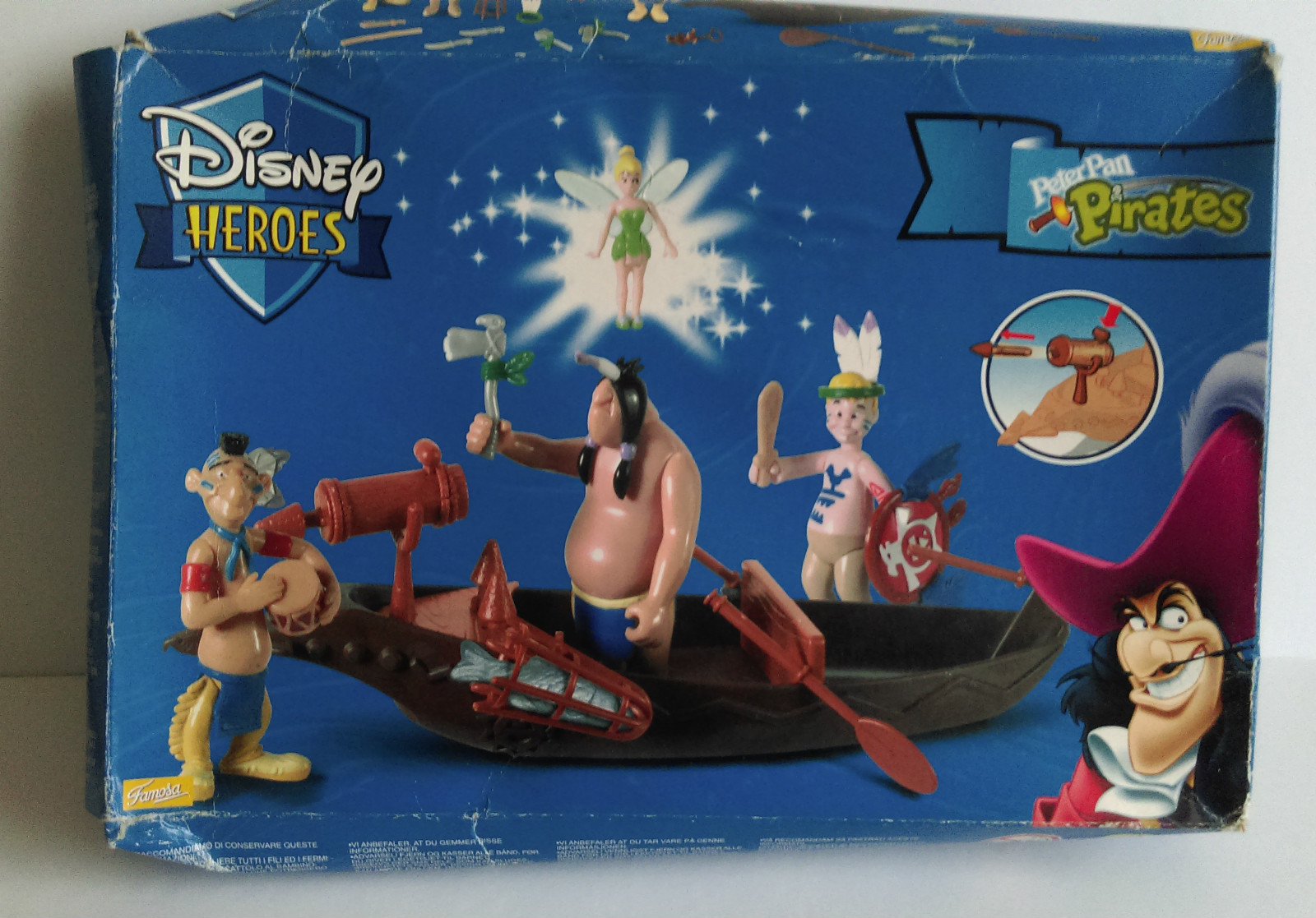 Rare Disney Heroes Famosa Peter Pan Pirates Indian figures toys play set | eBay
