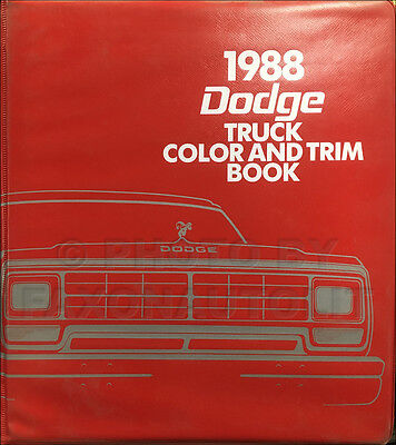 1988 Dodge Truck Color Upholstery Dealer Album Ram Pickup Dakota Raider Van 50