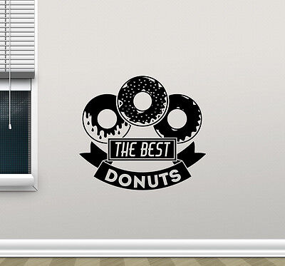 Best Donuts Wall Decal Bakery Shop Vinyl Sticker Decor Home Kitchen Poster