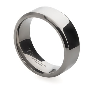 Titanium-Shiny-Center-Ring-Mens-Wedding-Band-Sizes-7-13-Half-Sizes