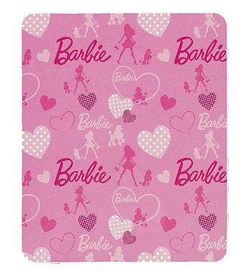 Barbie Pink Poodles & Hearts Fleece 50