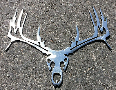 Deer Buck Skull 12 inch Metal Art ...