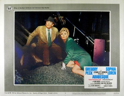 ARABESQUE 1966 Sophia Loren Gregory Peck Stanley Donen LOBBY CARD #8