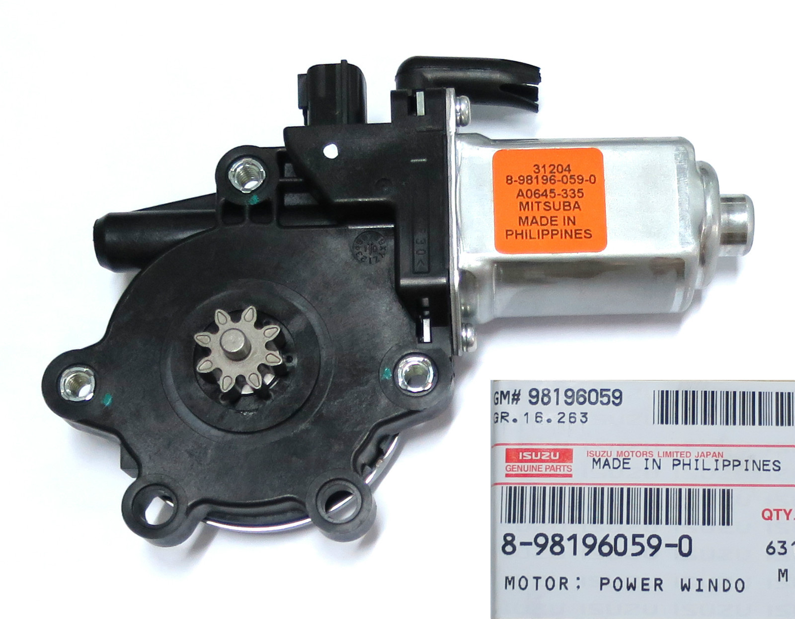 FRONT DRIVER RHS POWER WINDOW MOTOR ISUZU HOLDEN RODEO DENVER DMAX PICKUP 0310