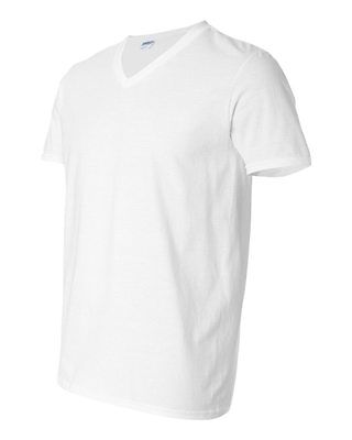 Pre-owned Gildan 50 Blank  Softstyle White V-neck T-shirt G64v Bulk Lot Ok To Mix S-xl