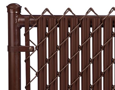 Chain Link Brown Single Wall Ridged Privacy ...