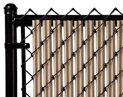 Chain Link Beige Single Wall Ridged Privacy ...