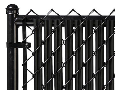 Chain Link Black Single Wall Ridged Privacy ...