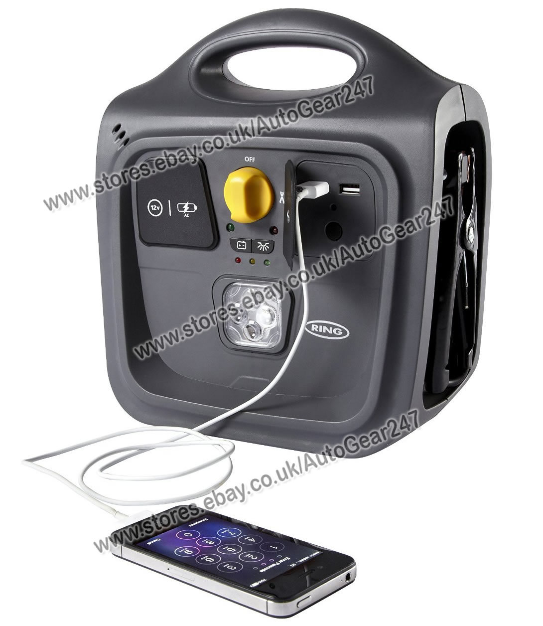 Ring RRP148 12v 500A 1800cc USB LED Car Battery Jump Starter Booster