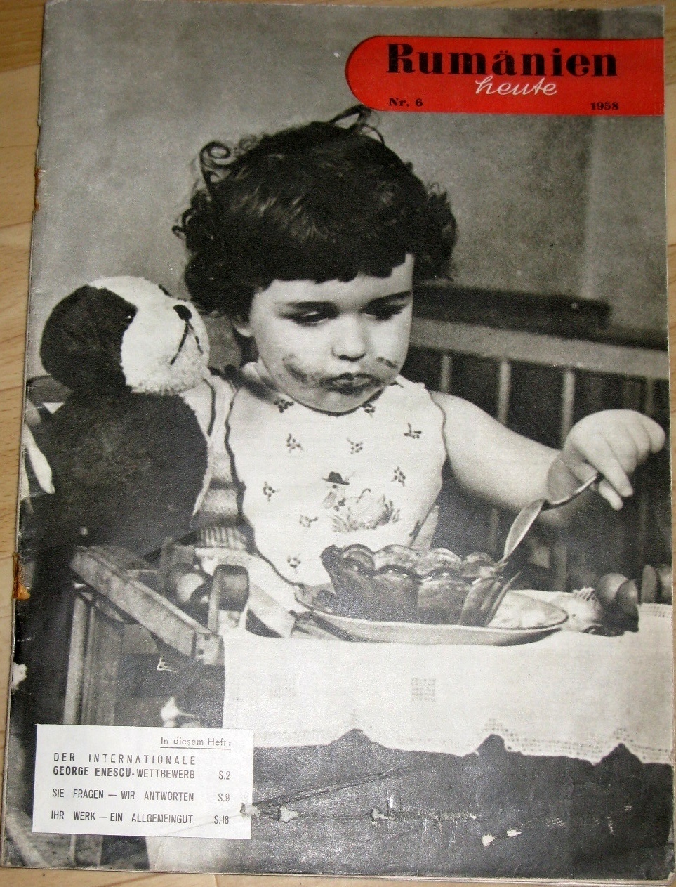 Rumänien heute Zeitschrift Heft 6 1958 Romania Kulturabkommen mit China Sport