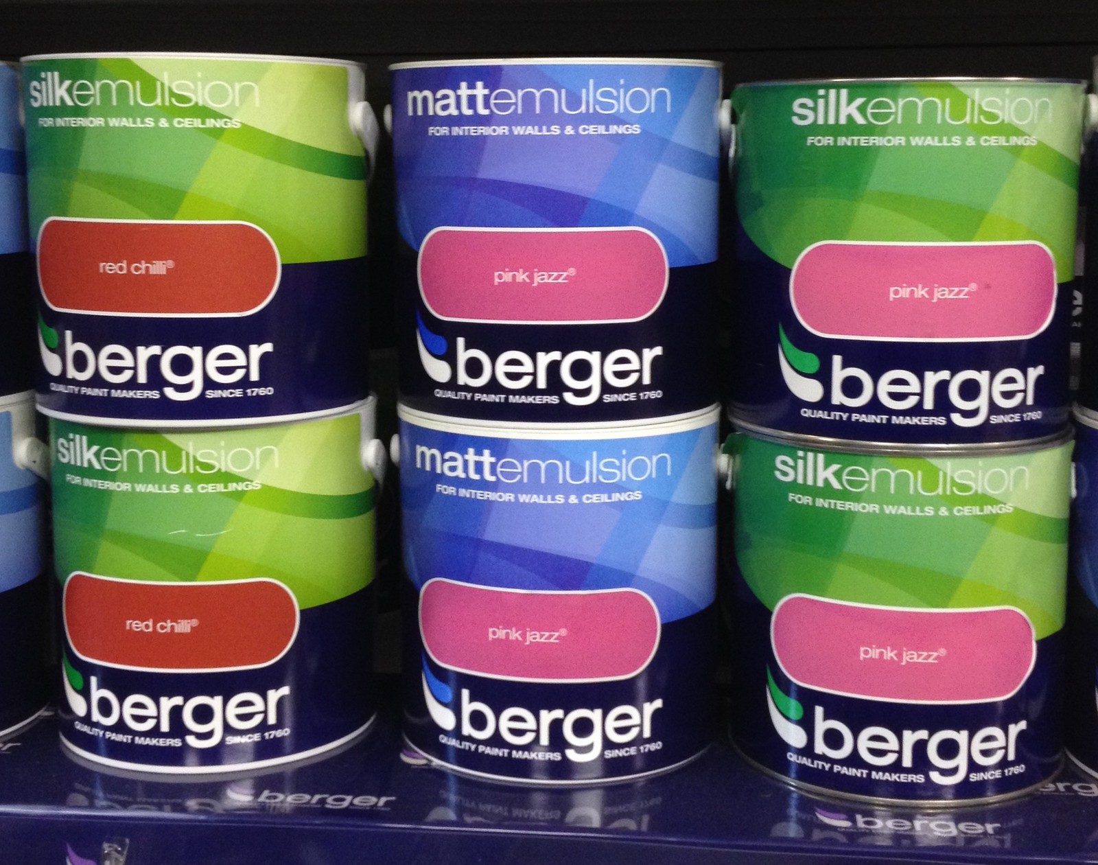 Berger Matt & Silk Emulsion Paint For Walls And Ceilings 2.5 Litre